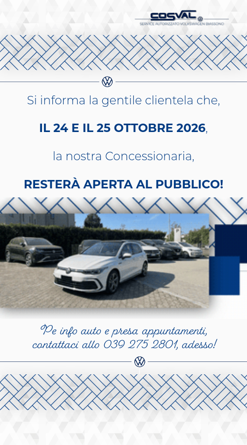 Apertura straordinaria - Cosval Srl Ottobre 2026