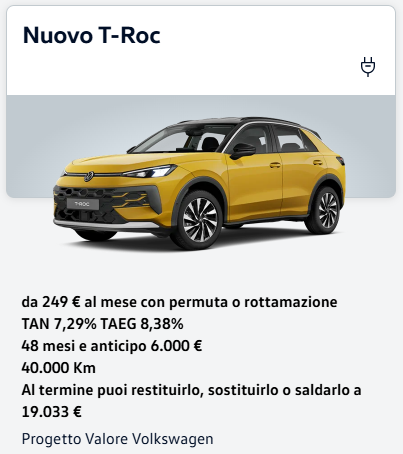 Progetto Valore Volkswagen - Nuova T-Roc