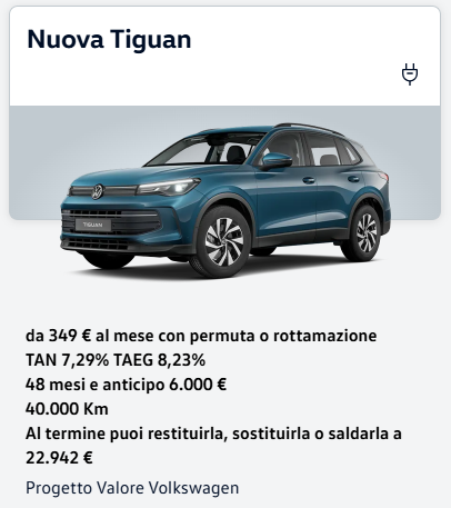 Progetto Valore Volkswagen - Nuova Tayron