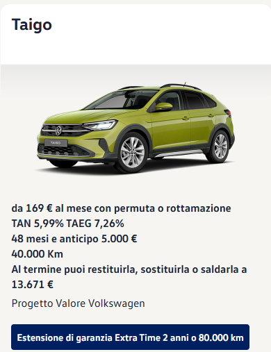 Progetto Valore Volkswagen - Settembre 2026